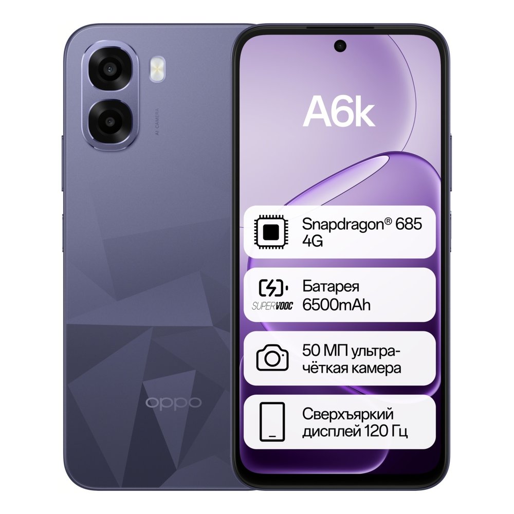OPPO A6k 6 ГБ/128 ГБ фиолетовый